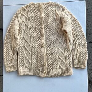 Vintage Irish Aran Cardigan | Kennedy of Ardara | Hand Knit Wool Fisherman